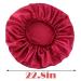 Satin Bonnet Night Sleep Caps - 3 Pack with Wide Elastic Band for Women and Girls - Silk Hair Wrap for Curly Hair - Pink Black Red - Buy Online on GoSupps.com