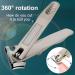 360 Rotating Nail Clippers for Seniors Long Handle Stainless Steel Nail Clippers Heavy Duty Toenail Finger Clippers for Thick Nails (Silver) - Buy Online on GoSupps.com