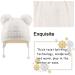 Flower Baby Girls Pompom Beanie 2-4 Years White | Soft Knitted Toddler Hat for Fall/Winter - Buy Online on GoSupps.com