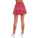 LAEMILIA Women's Floral Print Flared Mini Skater Skirt - Red | Elastic Waist & Drawstring Detail - Buy Online on GoSupps.com