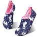 HIITAVE Kids Water Shoes Non-Slip Beach Swim Barefoot Quick Dry Aqua Pool Socks for Boys & Girls Toddler 9-10 Toddler Purple/Unicorn
