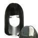 12 inch straight human hair crown topper clip in wig for women with straight bangs. 30 cm (12 inch) straight bangs.