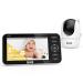 GHB Baby Monitor with Camera 5 inch 720P HD IPS Display Baby Monitor Camera VOX Mode Two-Way Talk Night Vision Temperature Display Model 2023