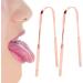 Pack of 2 Stainless Steel U-Shaped Tongue Scrapers - Rose Gold Oral Hygiene Tools - Buy Online on GoSupps.com