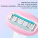 KMOCEPLY Manual Razor for Women - Short Handle for Armpit & Leg Hair Gentle with 4 Replacement Heads Washable & Removable Blue Hair Removal Tool - Buy Online on GoSupps.com