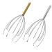 2 Pack Scalp Massager Head Massager Scratcher Tingler with 12Fingers Hair Scalp Scratcher for Deep Relaxation and Stress Relief (Golden &Silver)