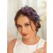 IYOU Copper Wire Wedding Headband Purple Flower Bridal Hair Bands Crystal Headpiece Prom Bridesmaid Bride Hair Accessories for Women - Buy Online on GoSupps.com
