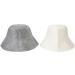 2 Pack Sauna Hats - Water Absorbent Felt Vaporarium Head Protection for Men & Women | White & Gray - Buy Online on GoSupps.com