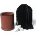 RERIVER Leather Dice Cup Set - 2 Pack with 5 Dot Dices for Farkle Yahtzee Games - Brown Darkbrown - Buy Online on GoSupps.com