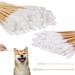 Vactop dogs cotton swabs 100 pieces 2 size pets ear cleaner long ear cleaning stick pets with a wide head - for pets dogs cats (15cm/12cm) 100 pieces (15cm/12cm)