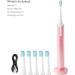 Soniclean Lux Sonic Toothbrush for Adults | Rechargeable Automatic Toothbrush with 6 Heads | Rose Gold - Buy Online on GoSupps.com