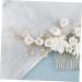 DOITOOL Headpiece Headdress Headpuones Vintage Hair Comb Golden Hair Comb Tiara The Flowers Polymer Clay Bridal Hair Comb Hair Comb for Bride Hanfu Headgear Hair Accessories - Buy Online on GoSupps.com