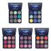9 Colors Pearlescent Matte Eyeshadow Palette Diamond Glitter Shimmer Sparkle Eye Shadow Powder Palette Waterproof Long Lasting Cosmetic Eye Makeup 01#The Wizard of Oz