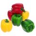 Cabilock 6pcs Simulated Vegetable Model Chili Models Peppers Decorations for Shop Simulation Cake Model Fake Pepper Ornament Fake Vegetable Pepper Simulated Pepper Bell Pepper Foam Food