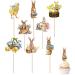 Teksome Easter Cupcake Toppers - Bunny Cake Topper Easter Cake Decorations 8pcs Bunny Easter Egg Cake Food Picks for Happy Easter Spring Theme Party Decorations - Buy Online on GoSupps.com