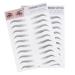 Housoutil 2pcs 3d Eyebrow Stickers Brow Transfer Stickers Eyebrow Stencils Eyebrow Trimming The Lazy 6d ze008 Black