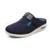 Mens Diabetic Slippers Summer Mens Adjustable Diabetic Backless Slippers Air Cushion Comfort Closure Lightweight Non-Slip Sneaker for Swollen Feet Elderly (Color : Dark Blue Size : 12)