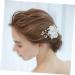 Angoily Tiara Bridal Hair Comb Wedding Hair Comb Decor Hair Comb Crystal Hair Comb Flower Head Pearl Bride - Buy Online on GoSupps.com
