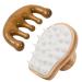 Shengxi Shampoo brush head massage round tooth comb scalp massage brush made of bamboo+gua Sha wood hair crest hair washing brush silicone for head care hair growth