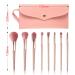 8-Piece Professional Makeup Brush Set with PU Leather Bag - Foundation Contouring & Blending Brushes - Soft Cosmetic Brushes for Flawless Beauty - Buy Online on GoSupps.com