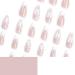IMSOHOT Press on Nails - Medium Almond White French Tips with 3D Butterfly & Pearl Designs | 24Pcs Reusable Glossy Gel Nails for Weddings & Birthdays - Buy Online on GoSupps.com
