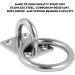 Lyaor 2 Pieces 304 Stainless Steel Augtplate with M8 Eyelet Bracket - Durable 180kg Wall Hook for Hanging Hammocks Boxing Bags Yoga Ropes - International Shipping Available - Buy Online on GoSupps.com
