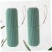 MARMERDO Toothbrush & Toothpaste Travel Organizer - 2 Piece Green Set (5.5x5.5x19cm) - Ideal for International Shipping - Buy Online on GoSupps.com