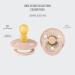 BIBS COLOUR Studio Schnuller 2-Pack - BPA-Free Cherry Shape Nipple | Natural Rubber Size 2 (6-18 Months) | Jasmine Blush - Made in Denmark - Buy Online on GoSupps.com