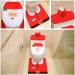 Christmas Toilet Seat Cover Decoration Toilet Case Bathroom Mat Elf New Year Decor Elk Snowman Santa Claus with Floor Mat Three-Piece Sets for Christmas Themed Party Decorate - Buy Online on GoSupps.com