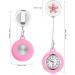 Hemobllo Retractable Nurse Watch | Portable Pocket Clip-On Watch with Second Hand for Doctor | Cute Leaves Design | Black Pink - Buy Online on GoSupps.com