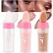 evpct DNM 3Pcs Glitter Highlighter Powder Stick Contour Stick Makeup Puff Fairy Stick Peal White Pink Bronze Diamond Eye Shimmer Body Glitter Highlighter Patting Loose Powder Color Shiner Magic Stick 0.32 Ounce (Pack of ...