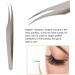 Precision Silver Stainless Steel Makeup Tools | Curved Tweezers for False Eyelashes | International Shipping - Buy Online on GoSupps.com