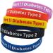 Lyndong 5 Pack Type 2 Diabetes Silicone Medical Alert ID Bracelet Wristbands - Alert ID Bracelets for Type 2 Diabetes Patients - Buy Online on GoSupps.com