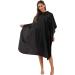 Black Waterproof Hair Salon Cape 59x47 Inch Pack of 3 - Professional Barber Cape with Metal Snap Closure for Adults - Water Resistant Hairdressing Cape - Buy Online on GoSupps.com