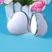ULTNICE Compact Double Sided Heart Shape Makeup Mirror - Silver | Portable Pocket Mirror for Handbag and Purse - Buy Online on GoSupps.com