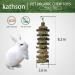 Bunny Chew Toys for Teeth Grinding - Organic Bamboo & Fruitwood Sticks for Rabbits, Guinea Pigs, Hamsters - 2 Count Pack - Includes Alfalfa Cakes - Natural and Safe - Buy Online on GoSupps.com