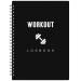 Fitness Journal - Workout Journal/Planner,8.3" x 6.3", Fitness Planner to Track Workout Process, 178 Pages with PP Cover + 2 Goals/Note Pages+ Twin-wire Binding Black