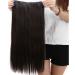 SEGO 58cm Dark Brown Clip-In Hair Extensions | 5 Clips | 100% Human Hair | Realistic Smooth Texture | Whole Head 23-120g - Buy Online on GoSupps.com
