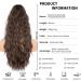 26 Inch Long Wavy Ponytail Extension | Synthetic Hair | Brown Mixed Honey Blonde Color | Daily Wear Drawstring Hairpiece - Buy Online on GoSupps.com