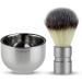 NUOBESTY Shaving Bowl Set | Safety Razor Beard Brush & Stainless Steel Mug for Men | Viking Revolution Travel Shave Kit - Buy Online on GoSupps.com
