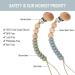 Pacifier Clip AULEGE 2-pack Silicone Binky Holder for Soothie & Teething Toy - Sage Ether | Ideal Shower Gift for Newborn Boys and Girls - Buy Online on GoSupps.com