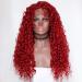 Sunnybluee Fantasy Beauty Black Water Wave Synthetic Lace Front Wig - Heat Resistant Loose Curly Half Hand Tied Wigs with Bay Hair for Stunning Looks - Buy Online on GoSupps.com