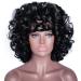 KEAT 14-Inch Curly Afro Wig for Black Women | Natural-Looking Synthetic Hair with Bangs - Heat Resistant K001BKA - Buy Online on GoSupps.com