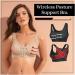 Women's Front Closure Posture Corrector Bra | Wirefree Back Support, Adjustable Straps | B Small - Buy Online on GoSupps.com