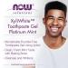 NOW Foods Solutions Xyli White Toothpaste Gel with Baking Soda - Platinum Mint 6.4 oz | International Shipping Available - Buy Online on GoSupps.com