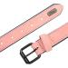 Didog Personalized Leather Dog Collar - Soft Padded Engraved Name Tag D-Ring for Small & Medium Dogs - Custom Pink Size S (25-30 cm) - Buy Online on GoSupps.com