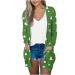 Yihaojia Christmas Cardigan for Women 2023 Ugly Christmas Cardigan for Women Ugly Christmas Cardigan Sweaters for Women Green#5 Small