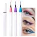 evpct 3Pcs Wine Red Purple Light Blue Matte Waterproof Colored Eyeliner Liquid Eye Liner Colorful Set Liquid Color Eyeliner Pen Pencil Set Long Lasiting delineador de ojos de colores figuras 04+05+07 3 Count (Pack of 1) ...