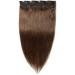 22 inches SEGO One Piece Hair Extensions Clip in Human Hair #4 Medium Brown Real Remy Hairpieces for Women 3/4 Full Head Straight Invisible (55g) - Buy Online on GoSupps.com