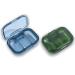 2 Pack 3 Compartment Pill Box, Moisture Proof Pill Case, Travel Pill Organizer for Pocket Purse, Daily Portable Medicine Vitamin Box, Fish Oil Box, Supplement Box 2 Pack 3 Compartments